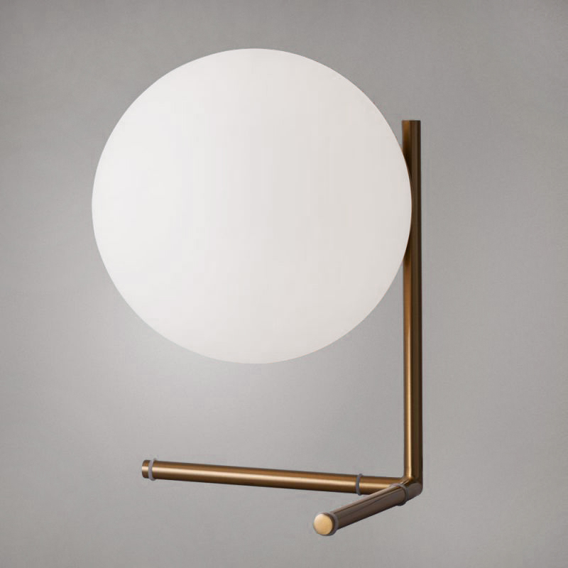 Настольная лампа IC Lighting Flos Table brass Латунь Прозрачный белый Настольная лампа IC Lighting Flos Table brass Латунь Прозрачный белый в Барнауле | Loft Concept