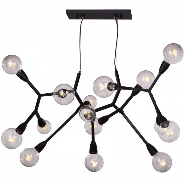 Люстра Polygon Chandelier 15 Black Черный Люстра Polygon Chandelier 15 Black Черный в Барнауле | Loft Concept