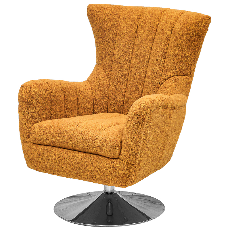 Кресло Reynold Armchair Горчичный Хром Кресло Reynold Armchair Горчичный Хром в Барнауле | Loft Concept
