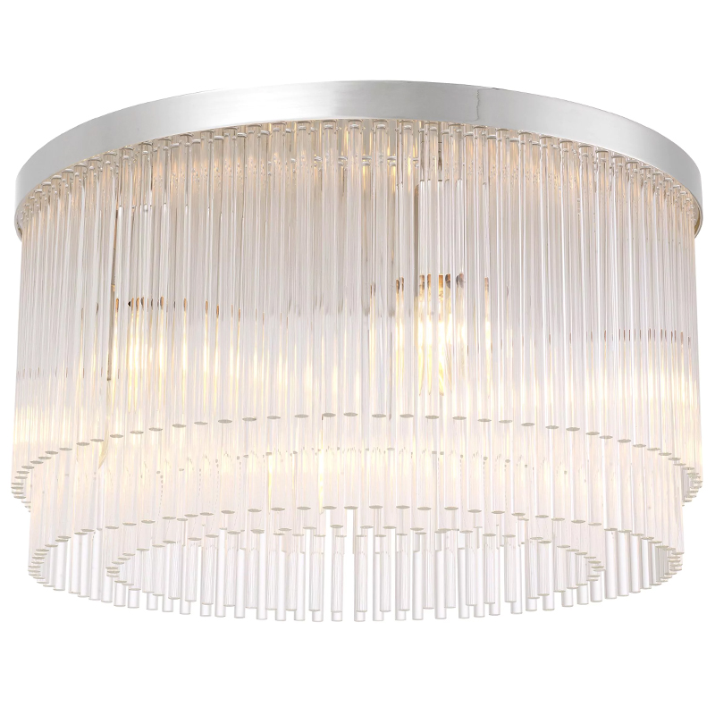 Потолочный светильник Eichholtz Ceiling Lamp Hector Nickel Никель Прозрачное Стекло Потолочный светильник Eichholtz Ceiling Lamp Hector Nickel Никель Прозрачное Стекло в Барнауле | Loft Concept