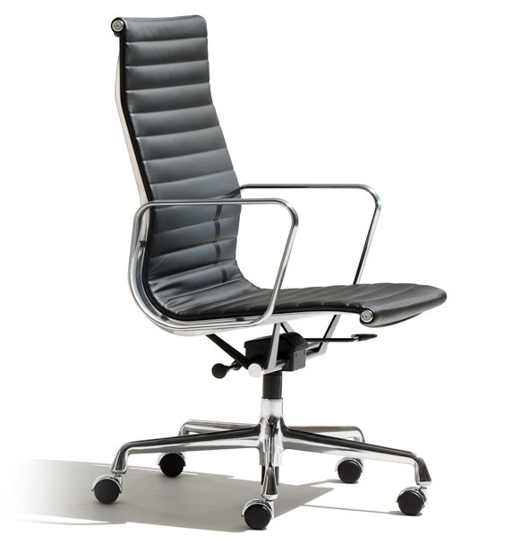 Кресло Aluminum Group Executive Chair Белый Черный Серебряный в Барнауле | Loft Concept 