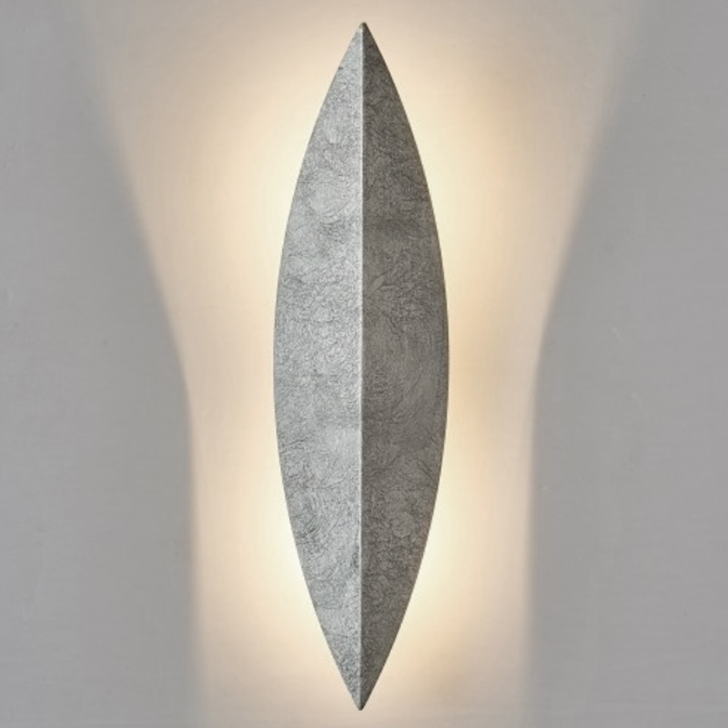 Art Deco Leaf Wall Lamp Silver Серебряный в Барнауле | Loft Concept 