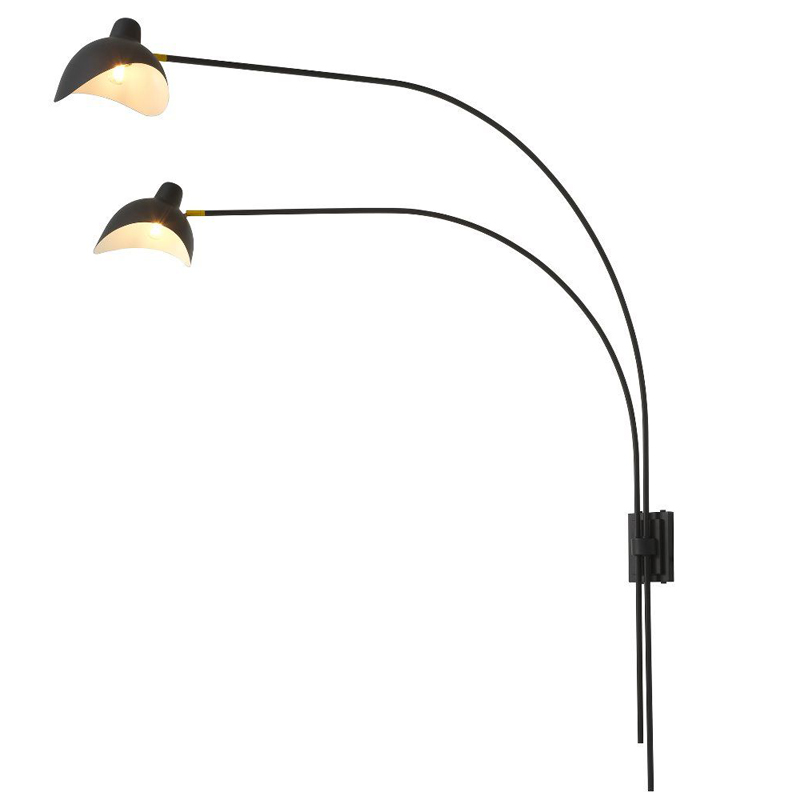 Бра Eichholtz Wall Lamp Mitch Black Черный Латунь Античная полированная Бра Eichholtz Wall Lamp Mitch Black Черный Латунь Античная полированная в Барнауле | Loft Concept