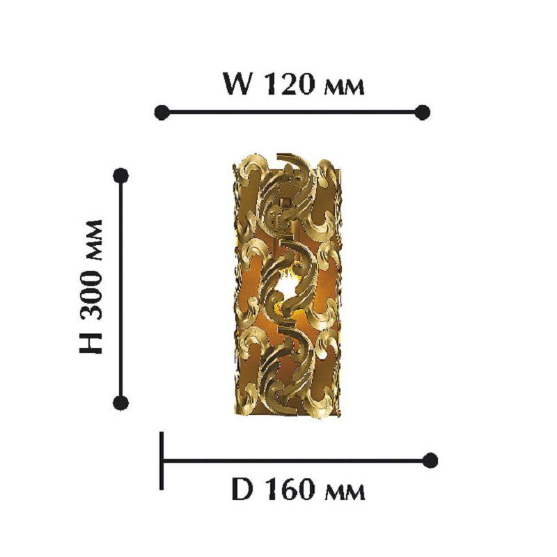 Ажурное бра цвета золота Gold Leaves Ажурное бра цвета золота Gold Leaves в Барнауле