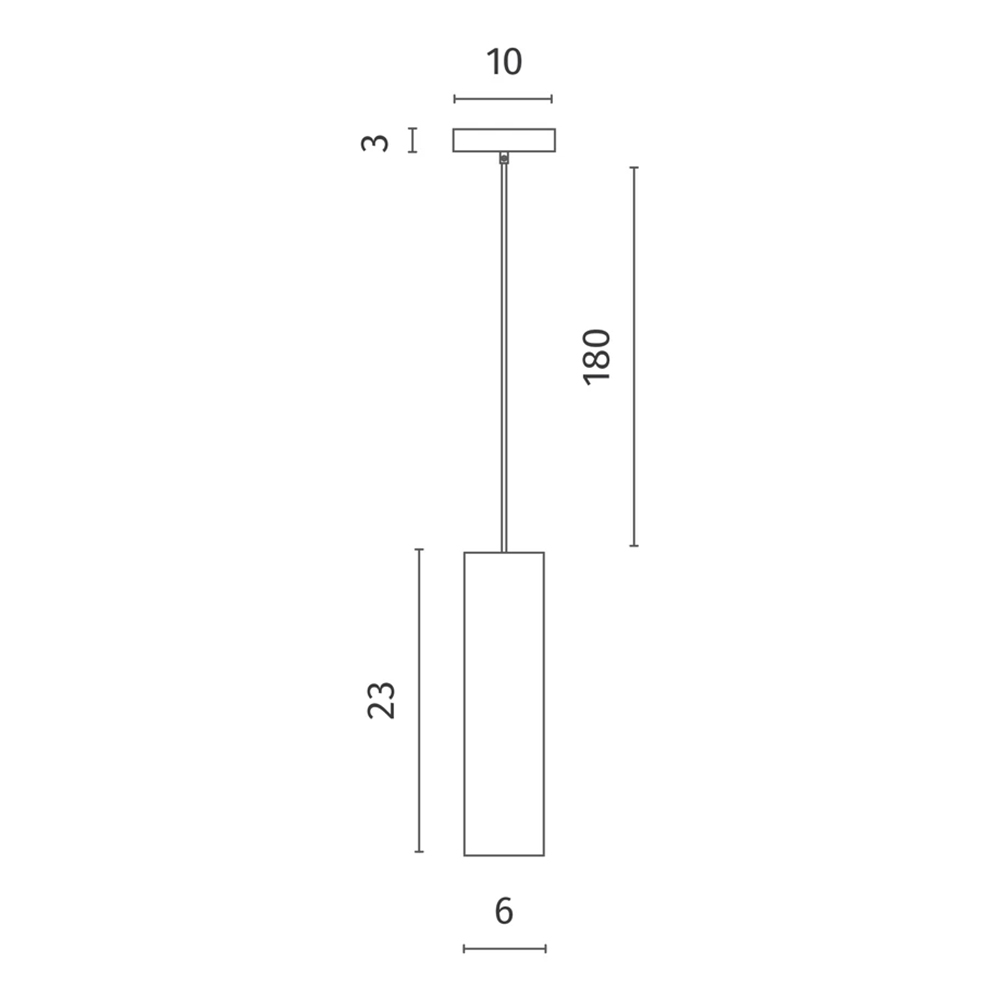 Подвесной светильник в форме цилиндра Douro Light черный бетон в Барнауле