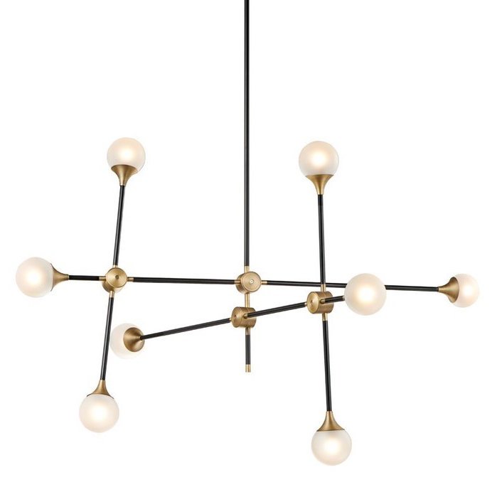Люстра Baton Chandelier Large Черный Белый Латунь Люстра Baton Chandelier Large Черный Белый Латунь в Барнауле | Loft Concept