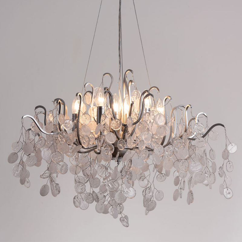 Люстра FAIRYTREE Chandelier Silver 80 Серебряный Прозрачное Стекло Люстра FAIRYTREE Chandelier Silver 80 Серебряный Прозрачное Стекло в Барнауле | Loft Concept