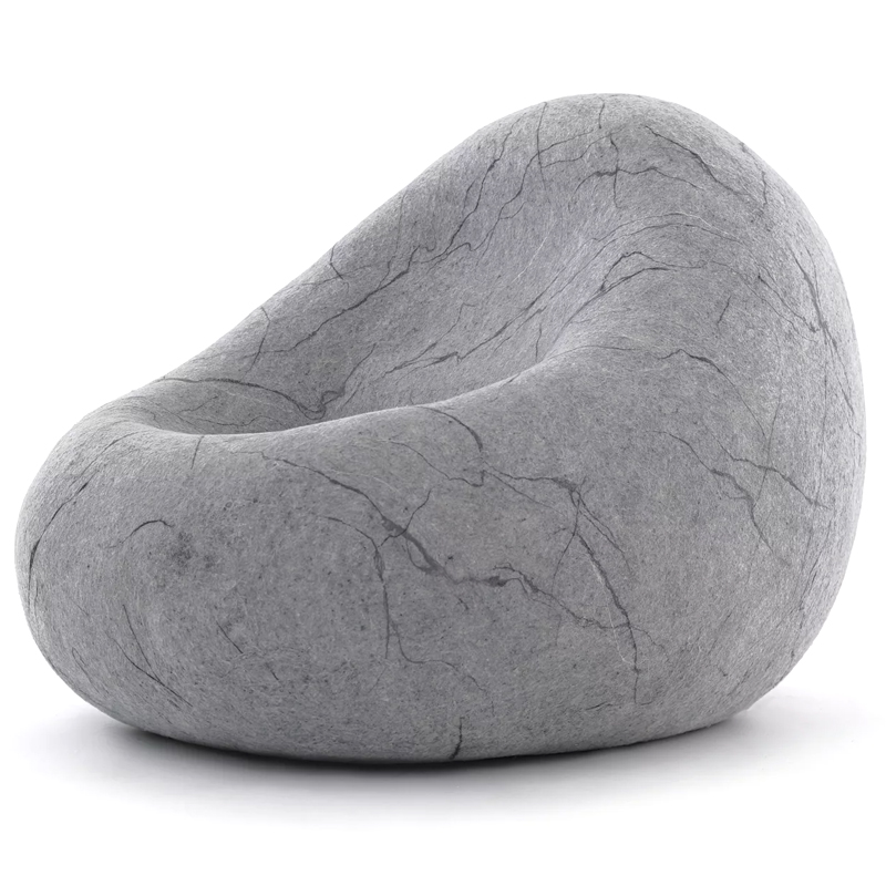 Кресло - Камень из Валяной шерсти KATSU STONE CAPSULE Серый Светло-серый Кресло - Камень из Валяной шерсти KATSU STONE CAPSULE Серый Светло-серый в Барнауле | Loft Concept