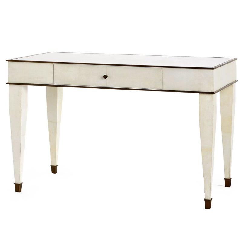 Рабочий стол BCHRISTINE DESK IN WHITE Молочный Темная бронза винтаж Рабочий стол BCHRISTINE DESK IN WHITE Молочный Темная бронза винтаж в Барнауле | Loft Concept