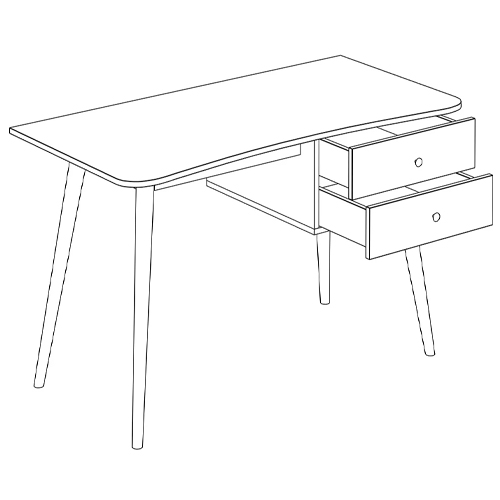 Письменный стол с принтом на ящиках Elise Desk Письменный стол с принтом на ящиках Elise Desk в Барнауле