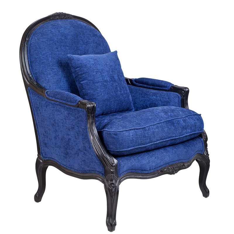 Кресло Bernard Armchair blue Синий Кресло Bernard Armchair blue Синий в Барнауле | Loft Concept