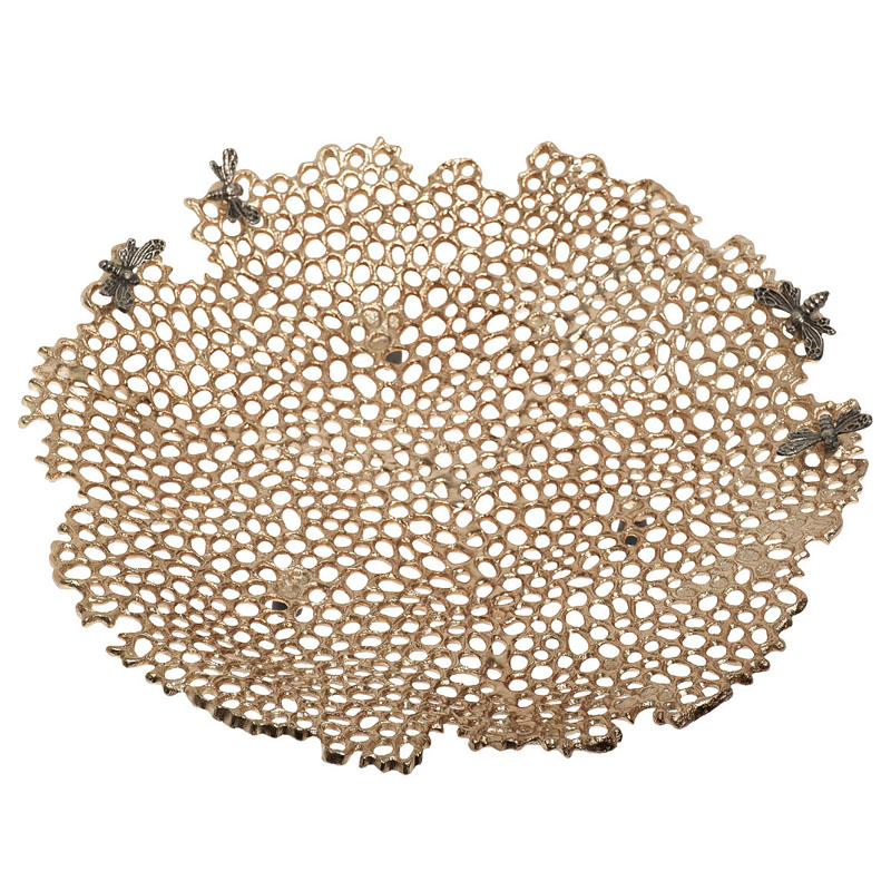 Поднос Honeycomb Золотой Поднос Honeycomb Золотой в Барнауле | Loft Concept