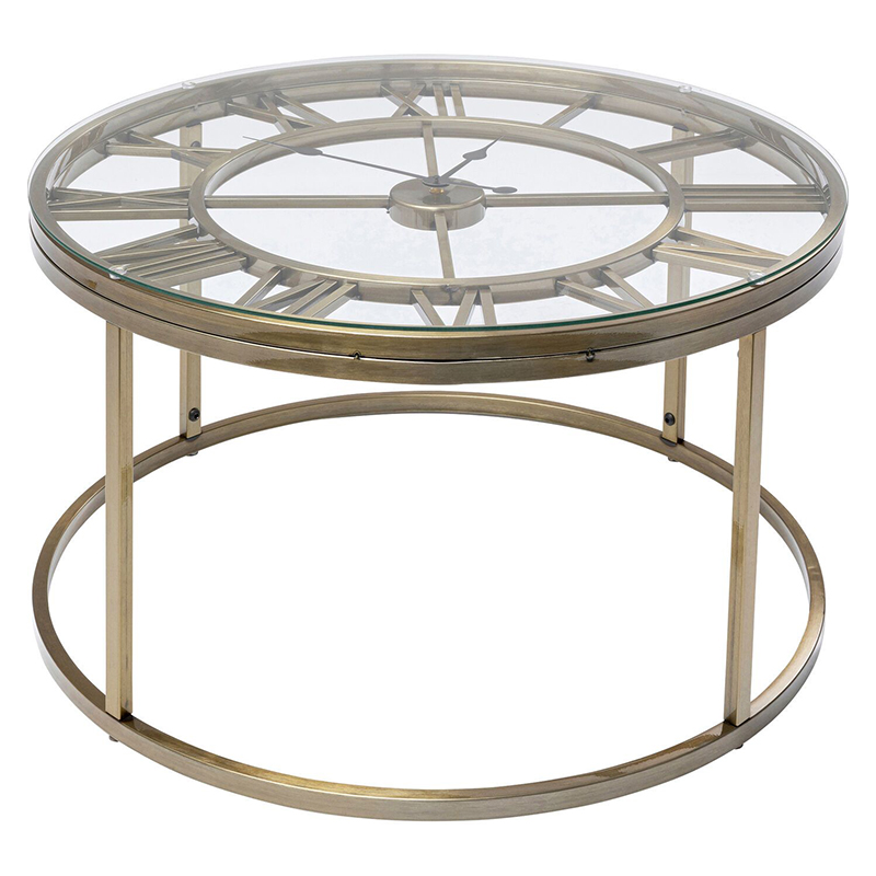 Приставной столик со столешницей Римские часы Roman Clock Латунь Приставной столик со столешницей Римские часы Roman Clock Латунь в Барнауле | Loft Concept