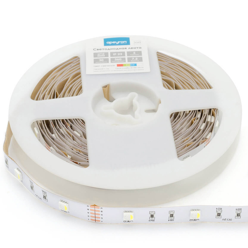 Светодиодная лента 7,2W/m 30Led/m 5050SMD разноцветная Белый Светодиодная лента 7,2W/m 30Led/m 5050SMD разноцветная Белый в Барнауле | Loft Concept