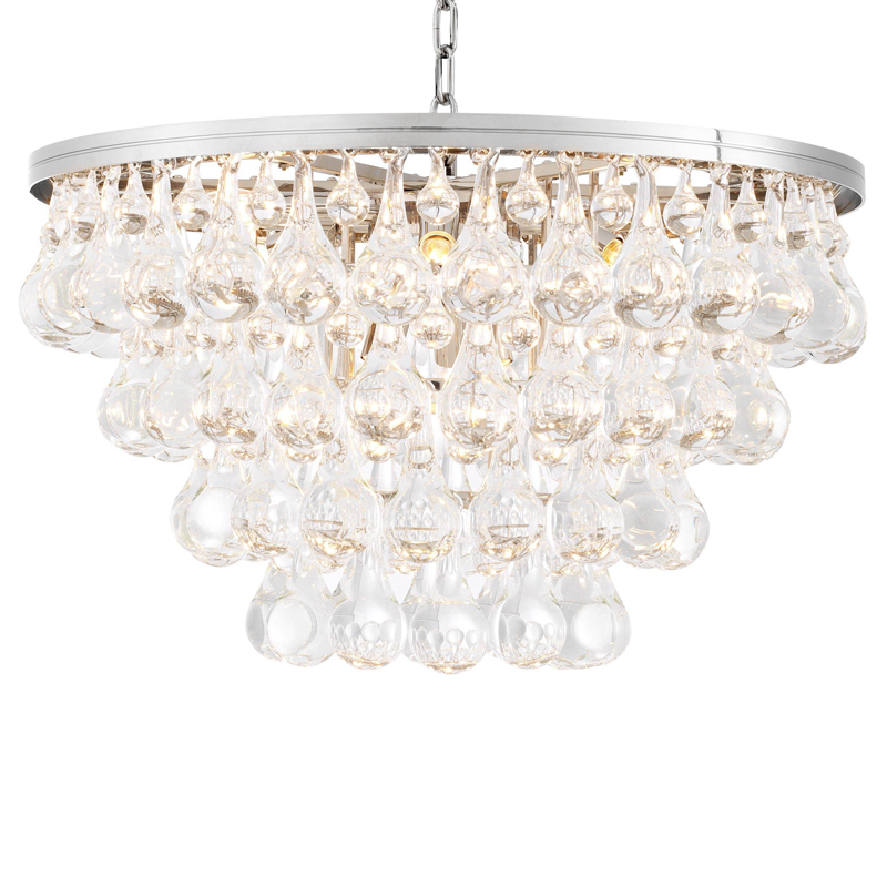 Люстра Eichholtz Chandelier Bolzano Никель Прозрачный Люстра Eichholtz Chandelier Bolzano Никель Прозрачный в Барнауле | Loft Concept