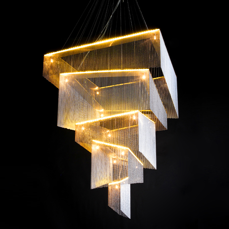 Люстра Золотые цепочки Willowlamp Geometric Storm Gold Золотой Люстра Золотые цепочки Willowlamp Geometric Storm Gold Золотой в Барнауле | Loft Concept