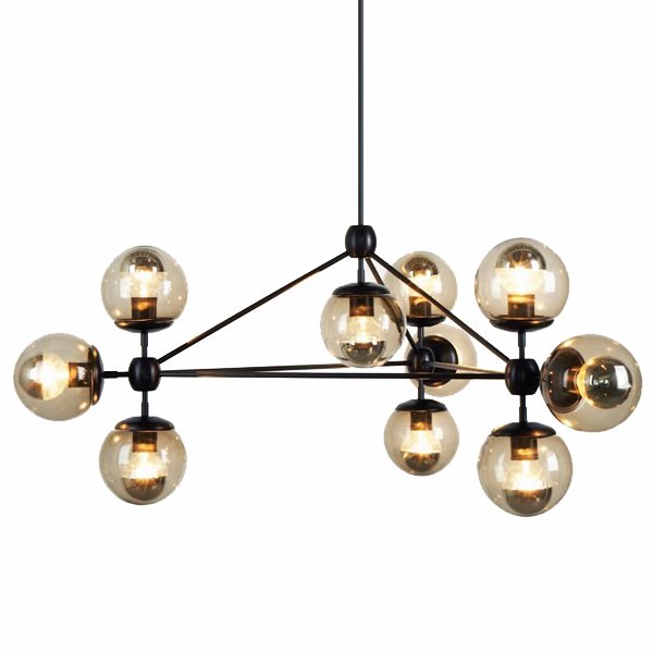 Люстра Modo Chandelier 10 Globes Дымчатый (Smoke) Люстра Modo Chandelier 10 Globes Дымчатый (Smoke) в Барнауле | Loft Concept