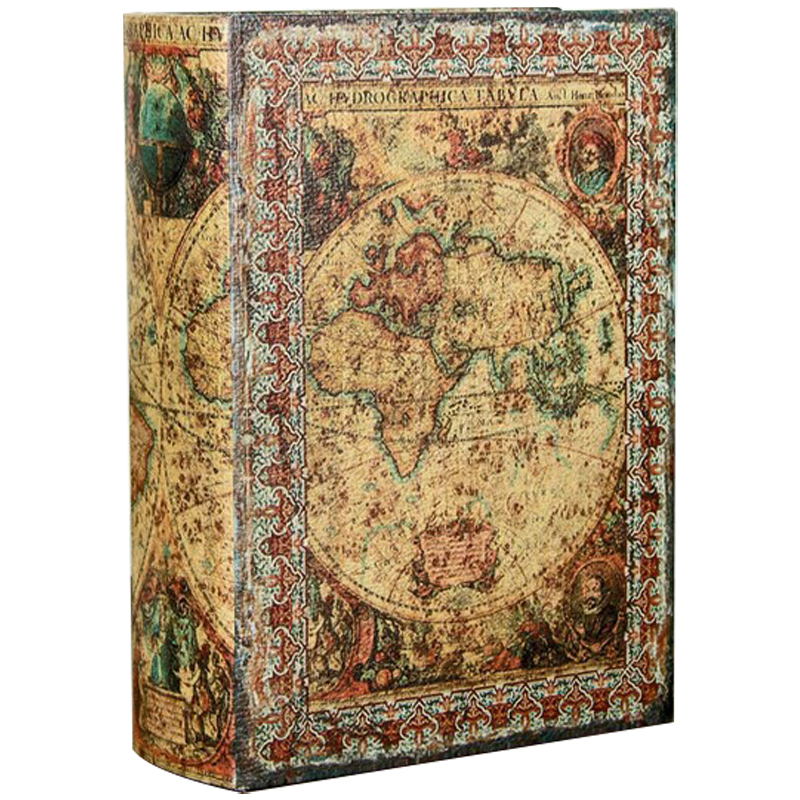 Шкатулка-книга Vintage World Map Book Box Мульти Коричневый Шкатулка-книга Vintage World Map Book Box Мульти Коричневый в Барнауле | Loft Concept