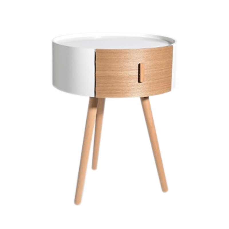 Тумбочка Stockholm White & Beige Сircle Белый Бежевый Тумбочка Stockholm White & Beige Сircle Белый Бежевый в Барнауле | Loft Concept
