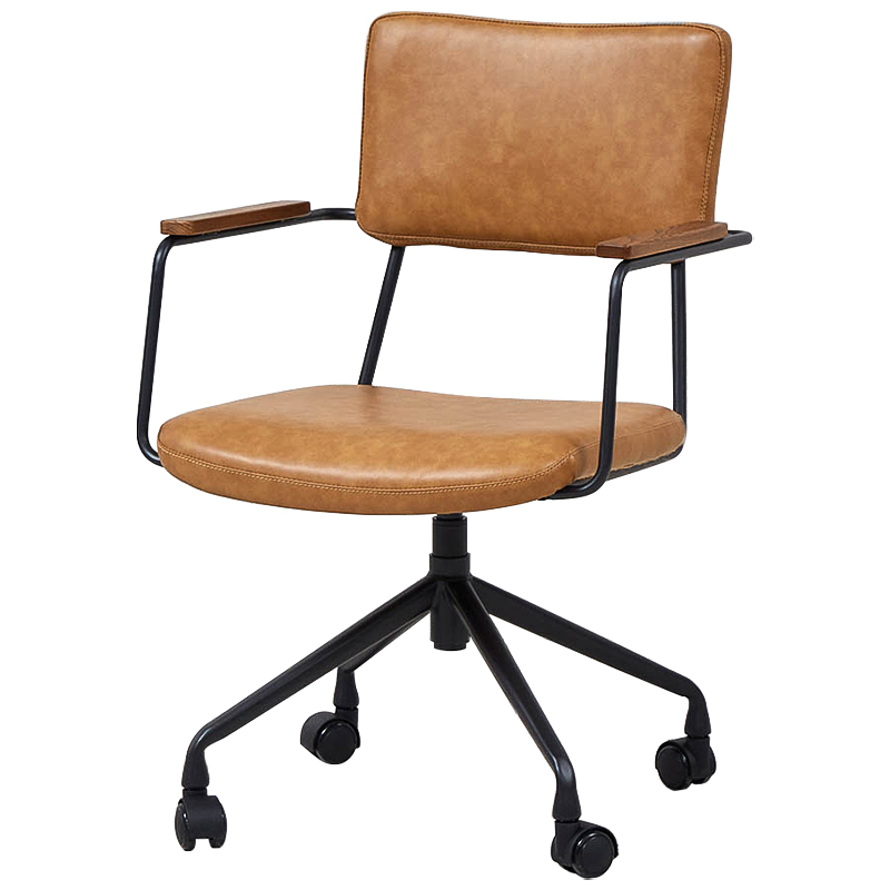 Кресло на колесах Ryan Loft Chair Коричневый Черный Кресло на колесах Ryan Loft Chair Коричневый Черный в Барнауле | Loft Concept