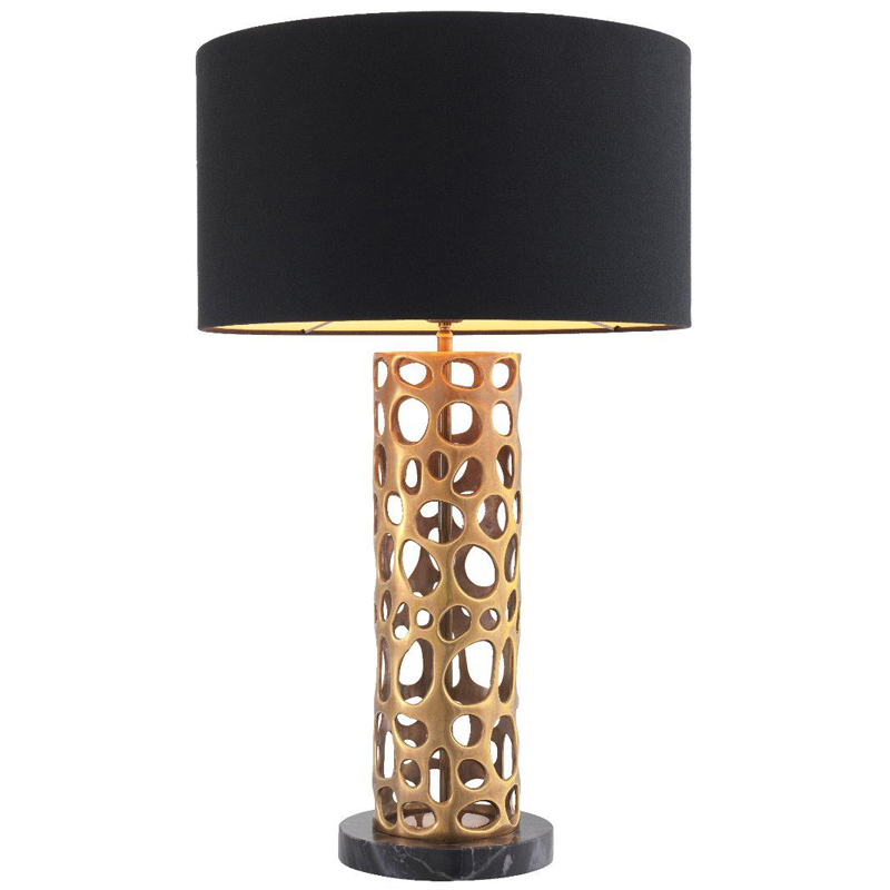 Настольная лампа Eichholtz Table Lamp Dix Brass Черный Винтажная латунь Черный Мрамор Nero Золотой Настольная лампа Eichholtz Table Lamp Dix Brass Черный Винтажная латунь Черный Мрамор Nero Золотой в Барнауле | Loft Concept