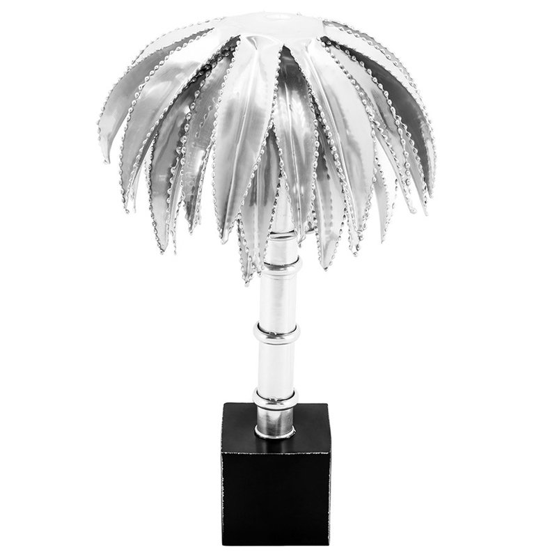 Настольная лампа TABLE LAMP PALMERY silver 30 Серебряный Черный Настольная лампа TABLE LAMP PALMERY silver 30 Серебряный Черный в Барнауле | Loft Concept