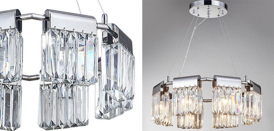 Люстра Crystal Pendants chrome 8 Люстра Crystal Pendants chrome 8 - Loft-Concept в Барнауле