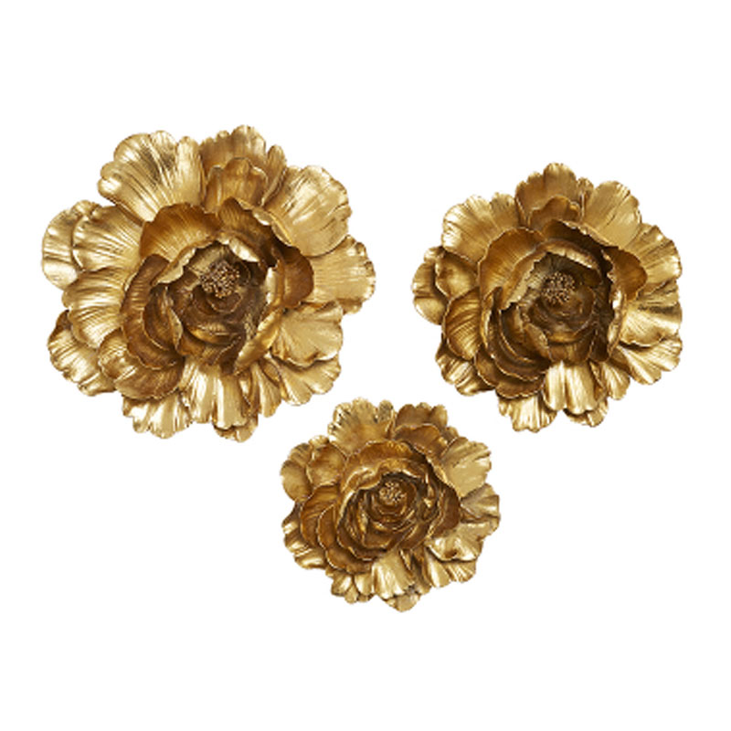 Аксессуар на стену Decor Flowers Rose Hip gold Золотой Аксессуар на стену Decor Flowers Rose Hip gold Золотой в Барнауле | Loft Concept