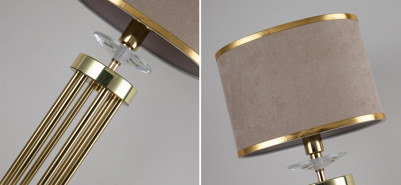 Настольная лампа цвета латуни Salony - фото