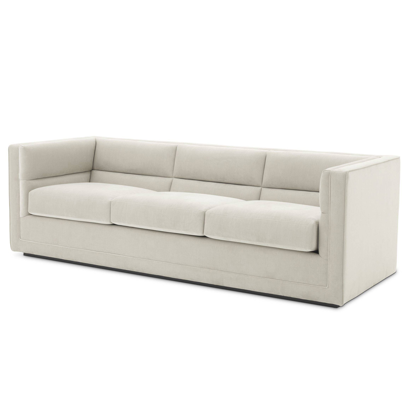 Диван Eichholtz Sofa Adonia Бежево-серый Черный Диван Eichholtz Sofa Adonia Бежево-серый Черный в Барнауле | Loft Concept
