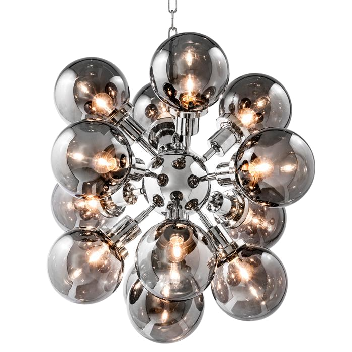 Люстра Chandelier Ludlow Nickel Никель Дымчатый (Smoke) Люстра Chandelier Ludlow Nickel Никель Дымчатый (Smoke) в Барнауле | Loft Concept