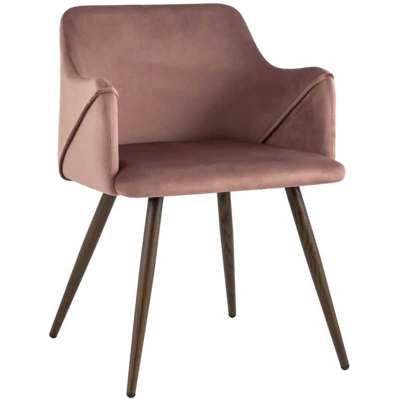 Стул Monarch Chair Пепельно-Розовый Велюр Розовый пастельный Коричневый Стул Monarch Chair Пепельно-Розовый Велюр Розовый пастельный Коричневый в Барнауле | Loft Concept