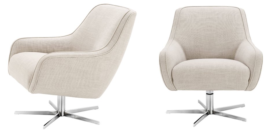 Кресло Eichholtz Swivel Chair Serena Natural Кресло Eichholtz Swivel Chair Serena Natural - Loft-Concept в Барнауле