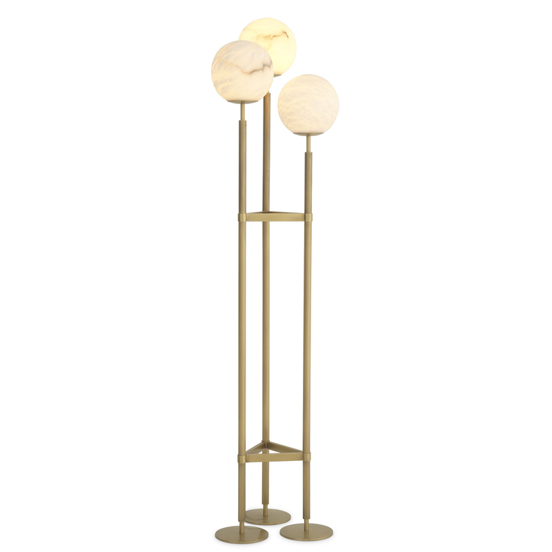 Торшер Eichholtz Floor Lamp Fiori Латунь Белый Торшер Eichholtz Floor Lamp Fiori Латунь Белый в Барнауле | Loft Concept