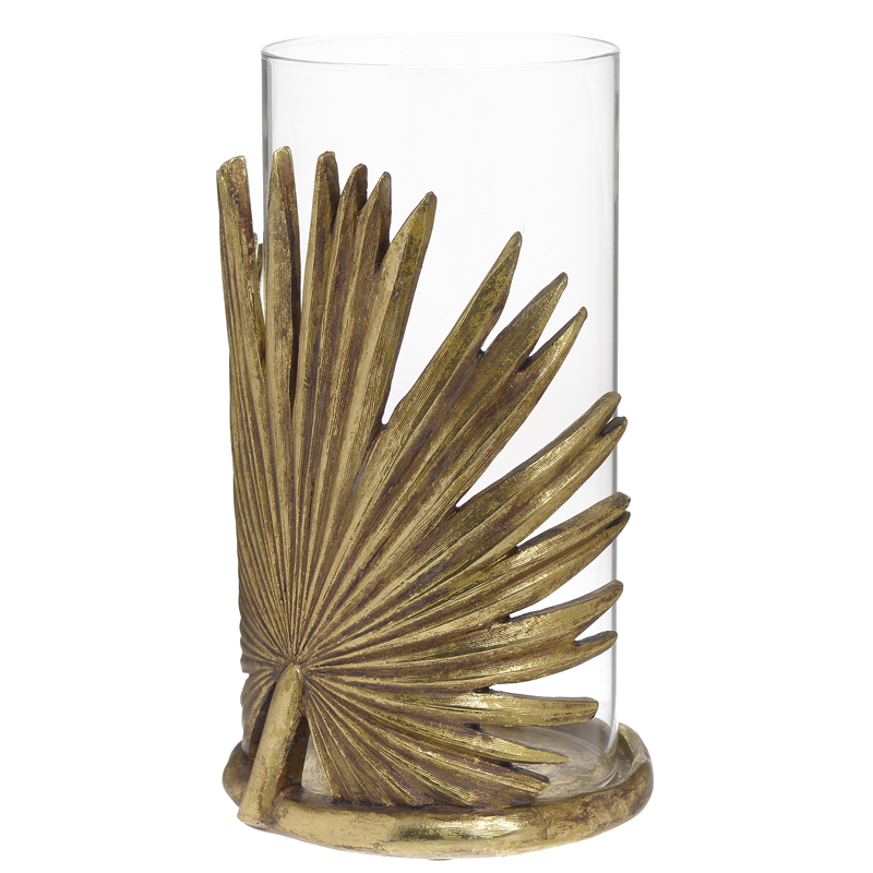 Подсвечник Palm Leaf Candlestick Золотой Прозрачный Подсвечник Palm Leaf Candlestick Золотой Прозрачный в Барнауле | Loft Concept