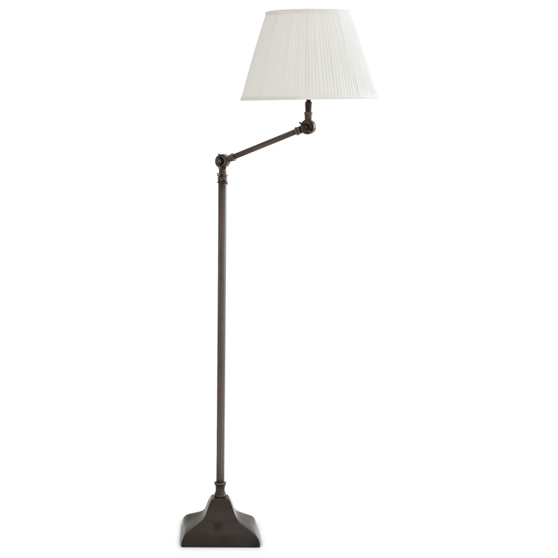 Торшер Eichholtz Floor Lamp Medea Темная бронза Белый в Барнауле | Loft Concept 