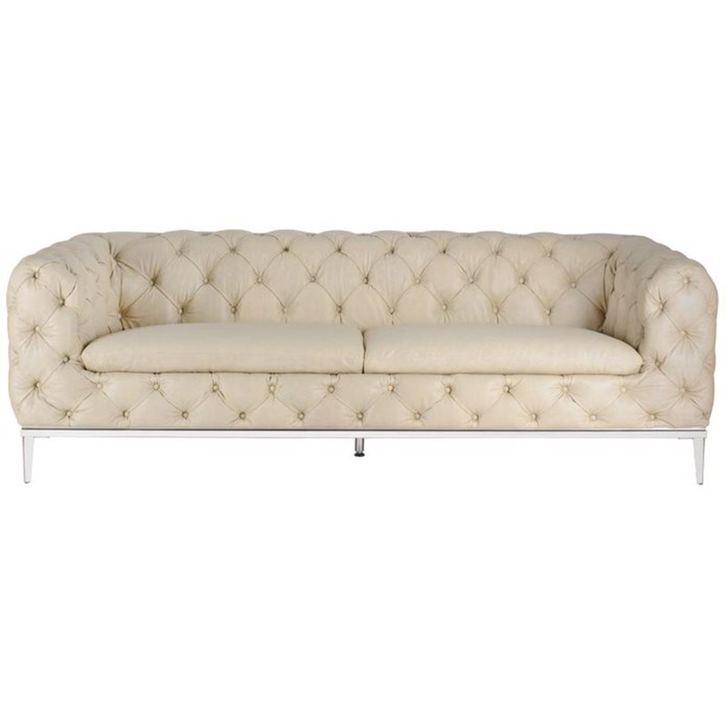 Диван Dorsten Sofa leather Молочный Диван Dorsten Sofa leather Молочный в Барнауле | Loft Concept