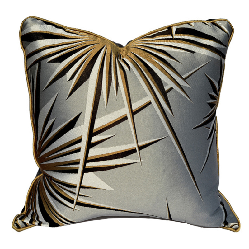 Подушка GOLDEN SUNBURST Jim Thompson Серебро Серебряный Черный Золотой в Барнауле | Loft Concept 