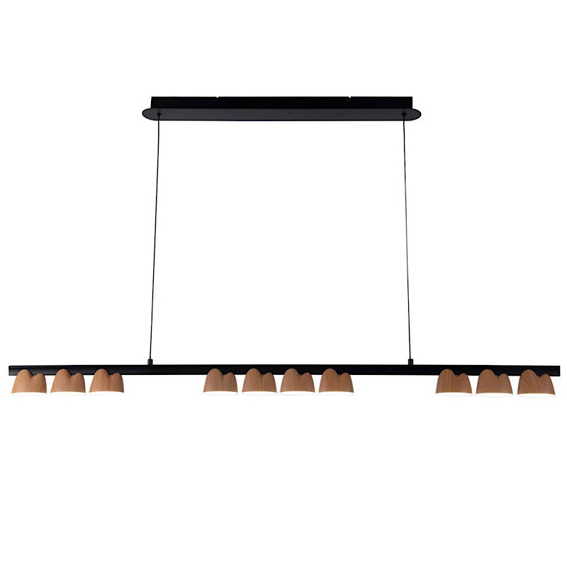 Люстра Collection Wooden Eco Light 135 Черный матовый Прозрачный в Барнауле | Loft Concept 