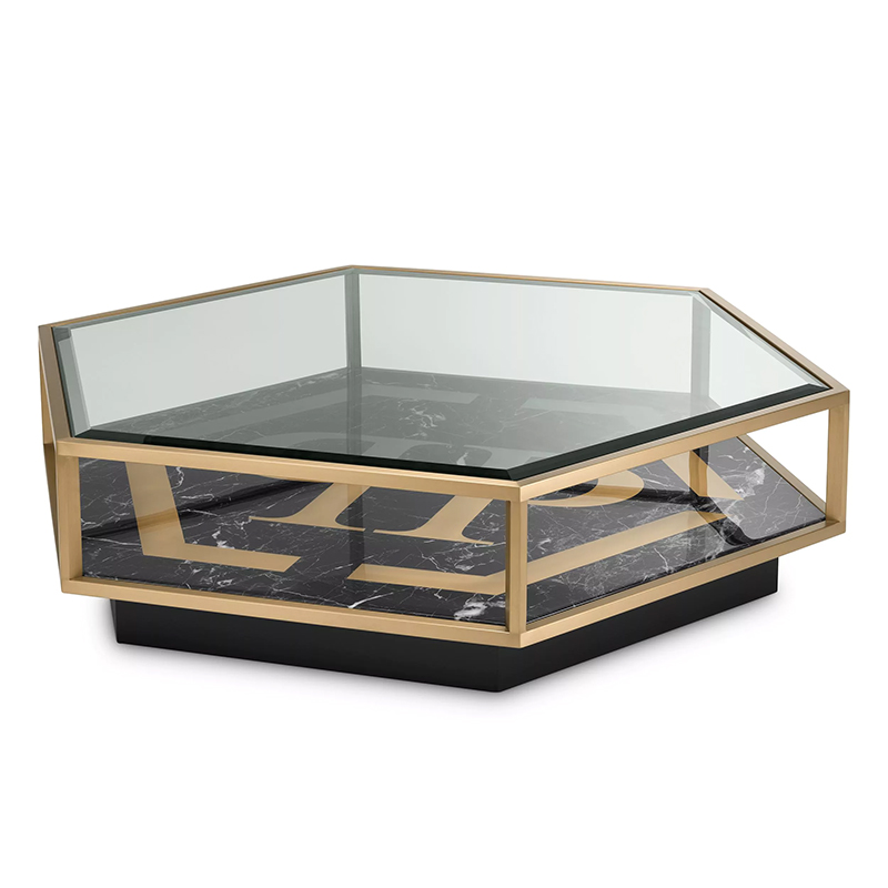 Кофейный стол Philipp Plein Coffee Table Falcon View Прозрачное Стекло Черный Золотой Кофейный стол Philipp Plein Coffee Table Falcon View Прозрачное Стекло Черный Золотой в Барнауле | Loft Concept