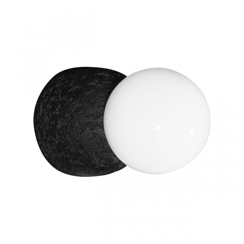 Бра Sea foam Black диаметр 10 Белый Черный Бра Sea foam Black диаметр 10 Белый Черный в Барнауле | Loft Concept