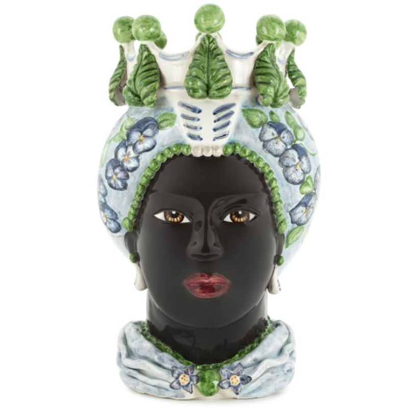 Ваза VASE MORO LADY VIOLET Черный Зеленый Фиолетовый Голубой Ваза VASE MORO LADY VIOLET Черный Зеленый Фиолетовый Голубой в Барнауле | Loft Concept