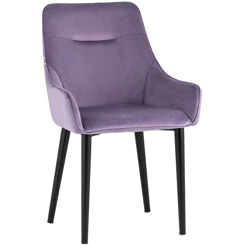 Стул Joan Chair Сиреневый Велюр Сиреневый Черный в Барнауле | Loft Concept 