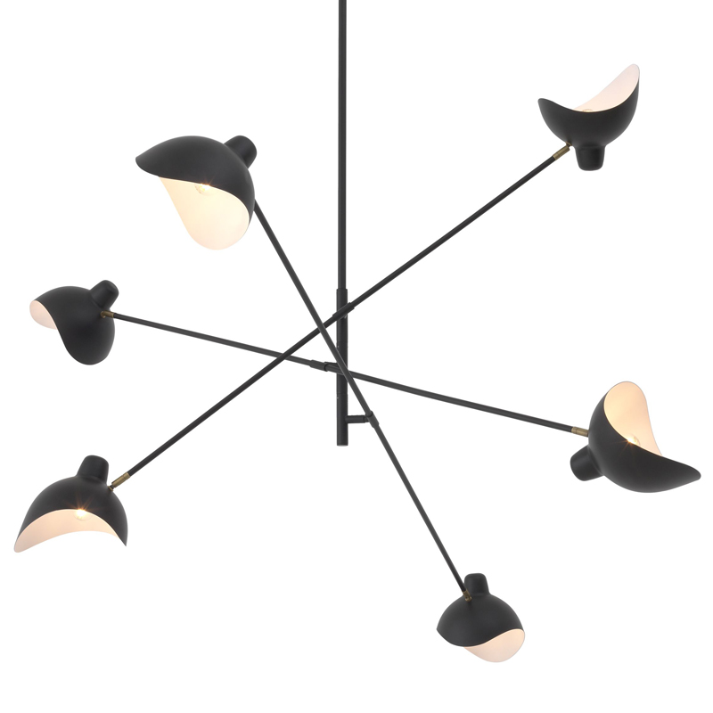 Люстра Eichholtz Chandelier Meryll Black Латунь Античная полированная Черный Люстра Eichholtz Chandelier Meryll Black Латунь Античная полированная Черный в Барнауле | Loft Concept