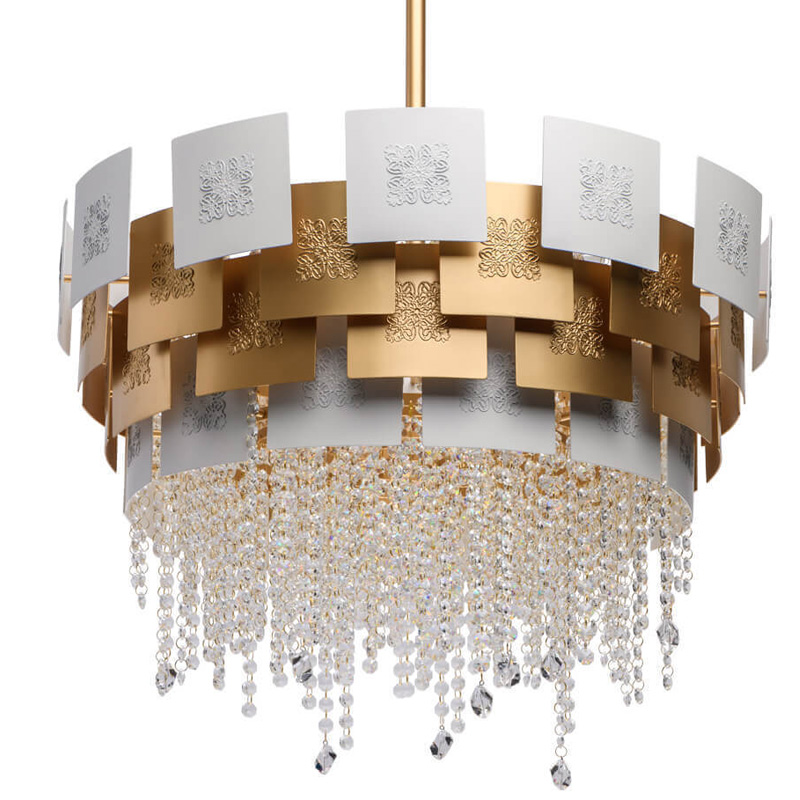 Люстра Engraving Plates White Gold Белый Золотой Люстра Engraving Plates White Gold Белый Золотой в Барнауле | Loft Concept