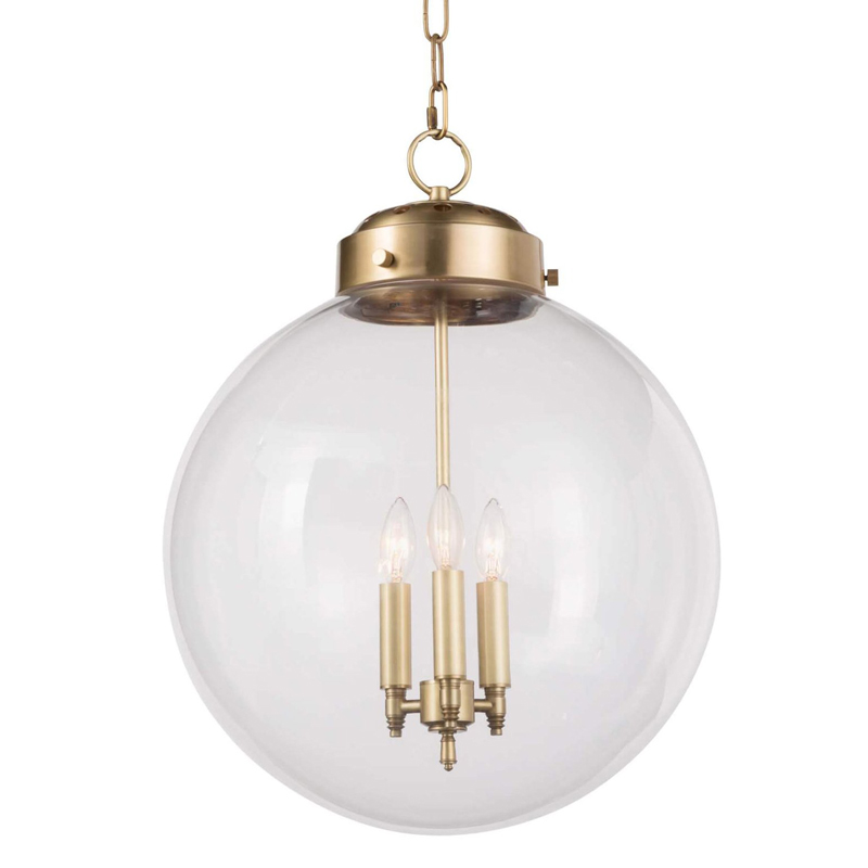 Подвесной светильник Conor Globe Hanging lamp Gold Золотой Прозрачный (Transparent) Подвесной светильник Conor Globe Hanging lamp Gold Золотой Прозрачный (Transparent) в Барнауле | Loft Concept