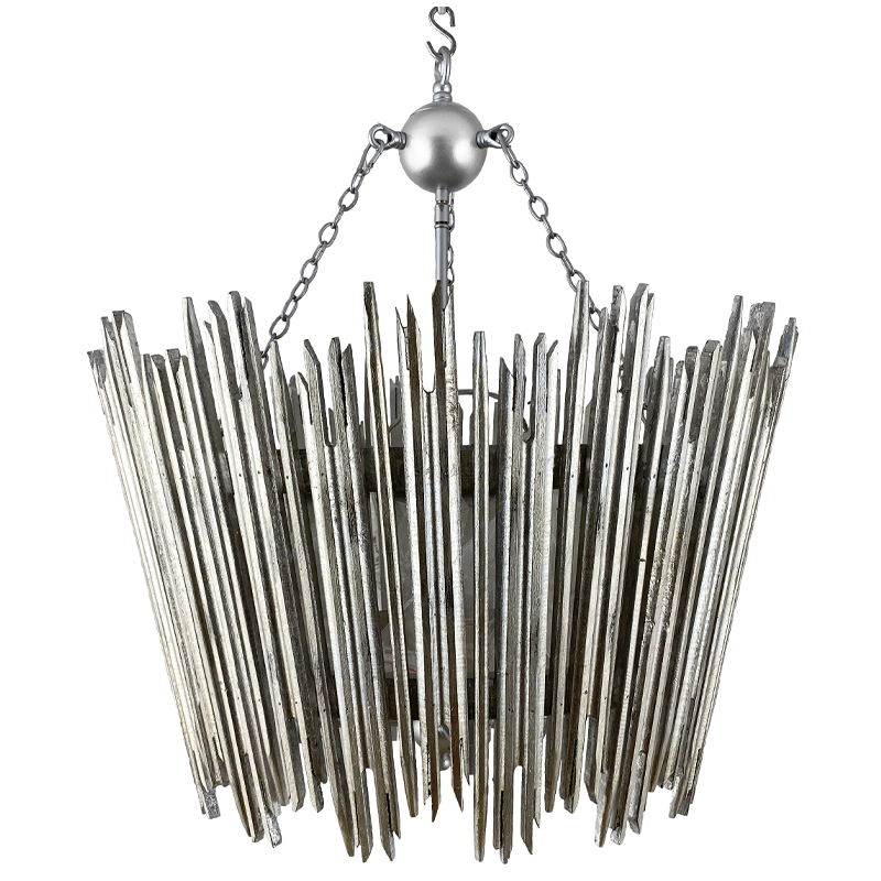 Люстра Ragna Silver Wooden Rods Chandelier Серебряный Люстра Ragna Silver Wooden Rods Chandelier Серебряный в Барнауле | Loft Concept