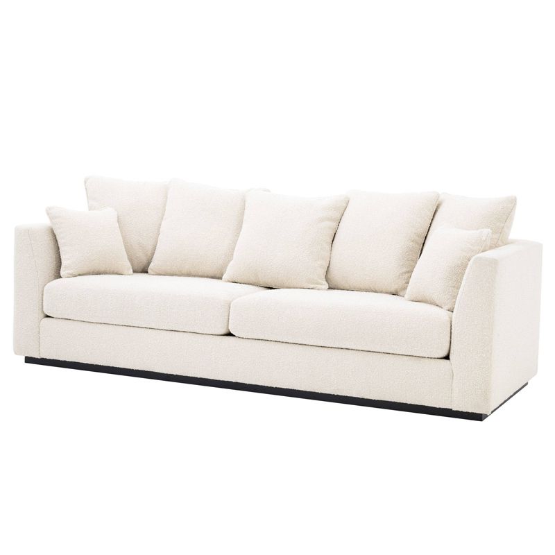 Диван Eichholtz Sofa Taylor boucle cream Кремовый Черный Диван Eichholtz Sofa Taylor boucle cream Кремовый Черный в Барнауле | Loft Concept