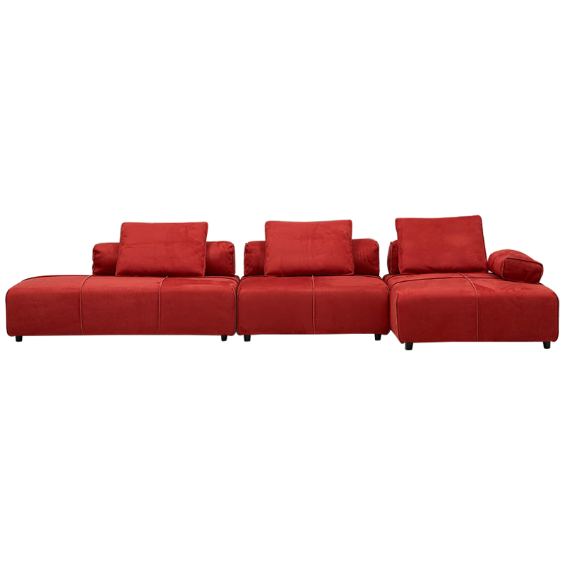 Угловой диван Quinn Red Sofa Красный Угловой диван Quinn Red Sofa Красный в Барнауле | Loft Concept