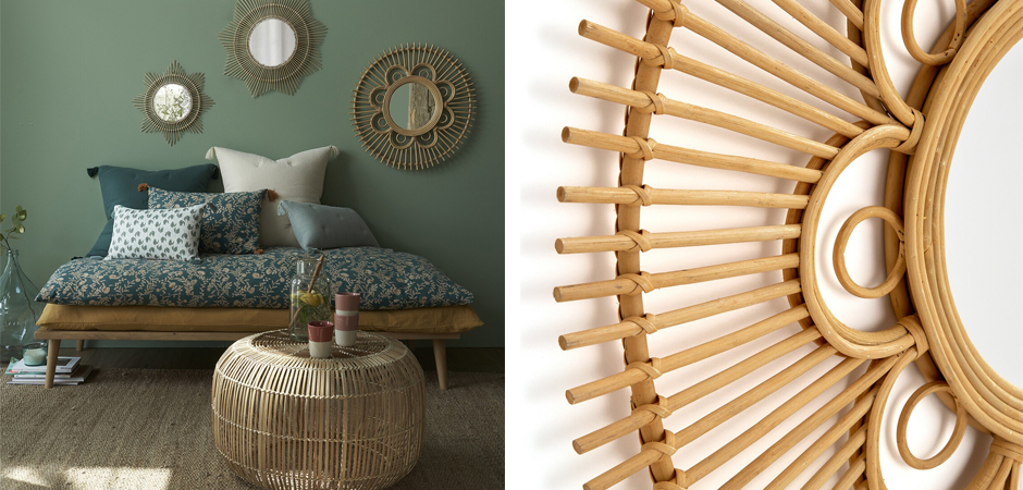 Зеркало Mirror Rattan Round D90 Зеркало Mirror Rattan Round D90 - Loft-Concept в Барнауле